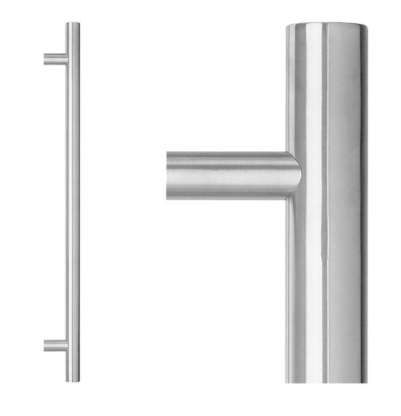 LOCKWOOD ENTRANCE PULL HANDLE 142X450SSS 450MM SATIN STAINLESS STEEL PAIR