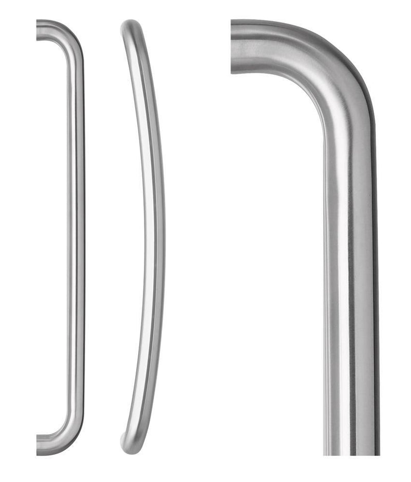 LOCKWOOD ENTRANCE PULL HANDLE 192X450SSS 450MM SATIN STAINLESS STEEL PAIR