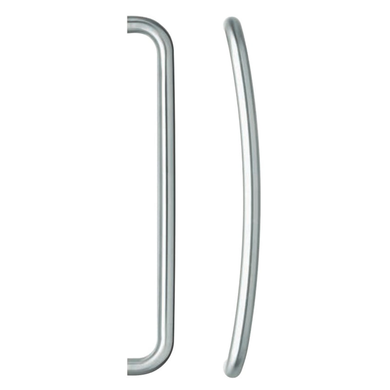 LOCKWOOD ENTRANCE PULL HANDLE 192X450SSS 450MM SATIN STAINLESS STEEL PAIR