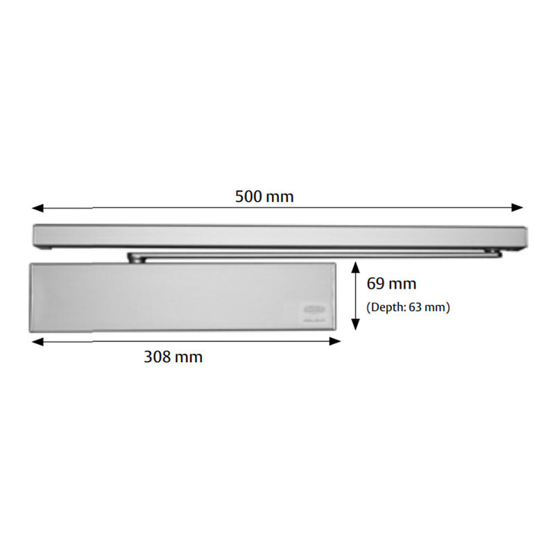 LOCKWOOD EN1-6 CAM ACTION DOOR CLOSER HOLD OPEN FIRE RATED - AVAILABLE IN VARIOUS FINISHES