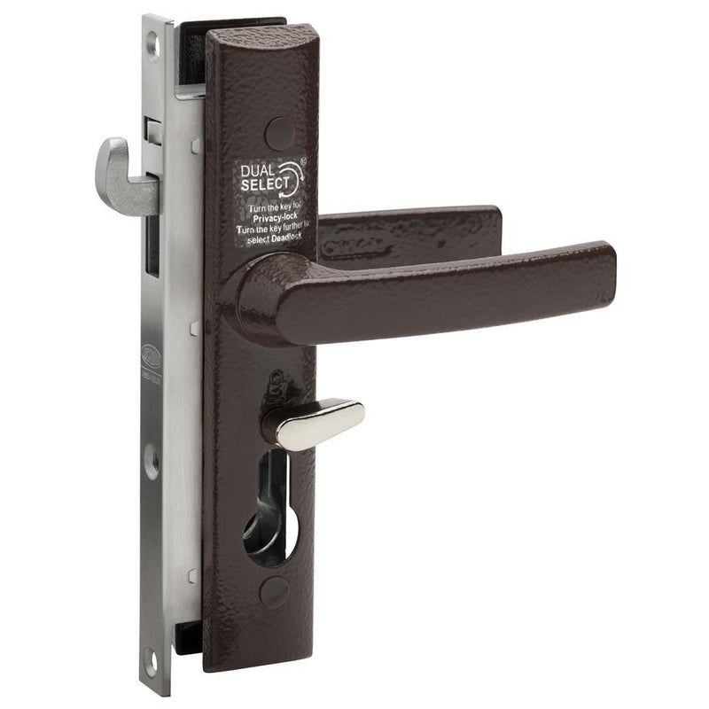 LOCKWOOD SECURITY SCREEN DOOR LOCK 8654 BROWN NO CYLINDER