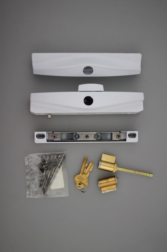 Lockwood Onyx 9A3A2/5PWH Sliding Patio Door Lock