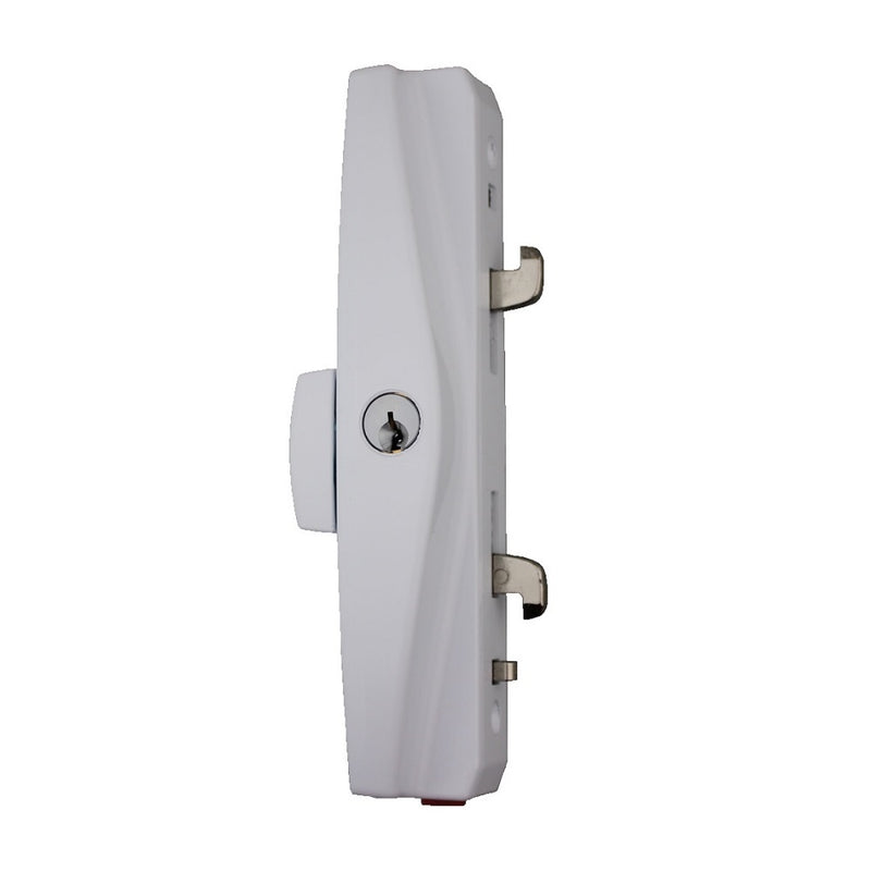 LOCKWOOD ONYX SLIDING PATIO DOOR LOCK SLIM INNER & OUTER PULL WHITE 9A3A25PWH