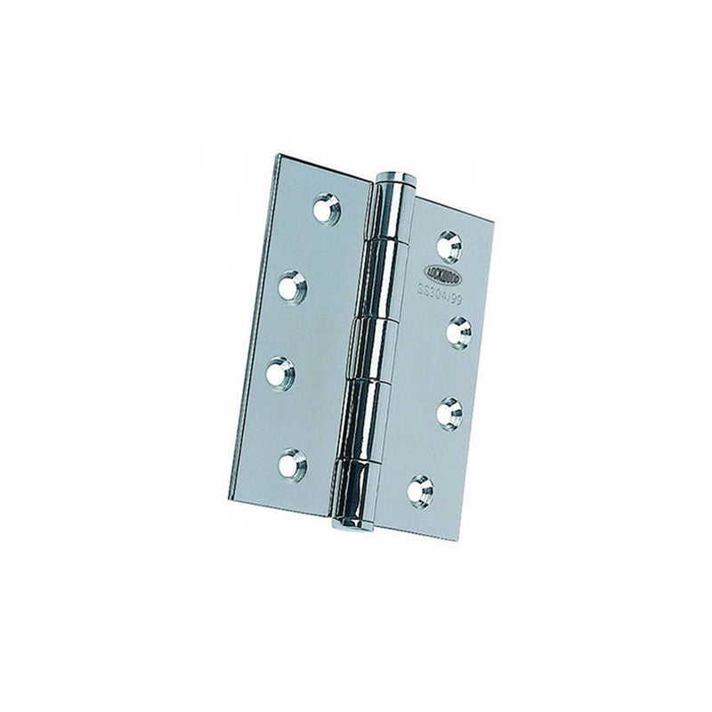 LOCKWOOD FIXED PIN HINGE POLISHED 100X75X2.5MM STAINLESS STEEL LW10075FPPSS