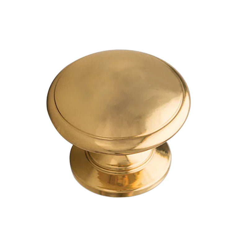 KETHY BK44 CABINET CONVEX KNOB SOLID BRASS 31MM