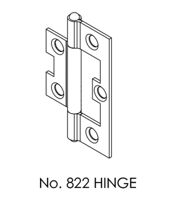 BRIO NON MORTICE ZINC PLATED HINGE 822Z FOR TOP HUNG INTERIOR FOLDING PANEL