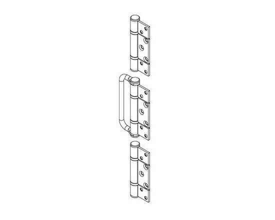 BRIO BW3-100HPB INTERMEDIATE HINGE HANDLE SET NON MORTICED POLISHED BRASS