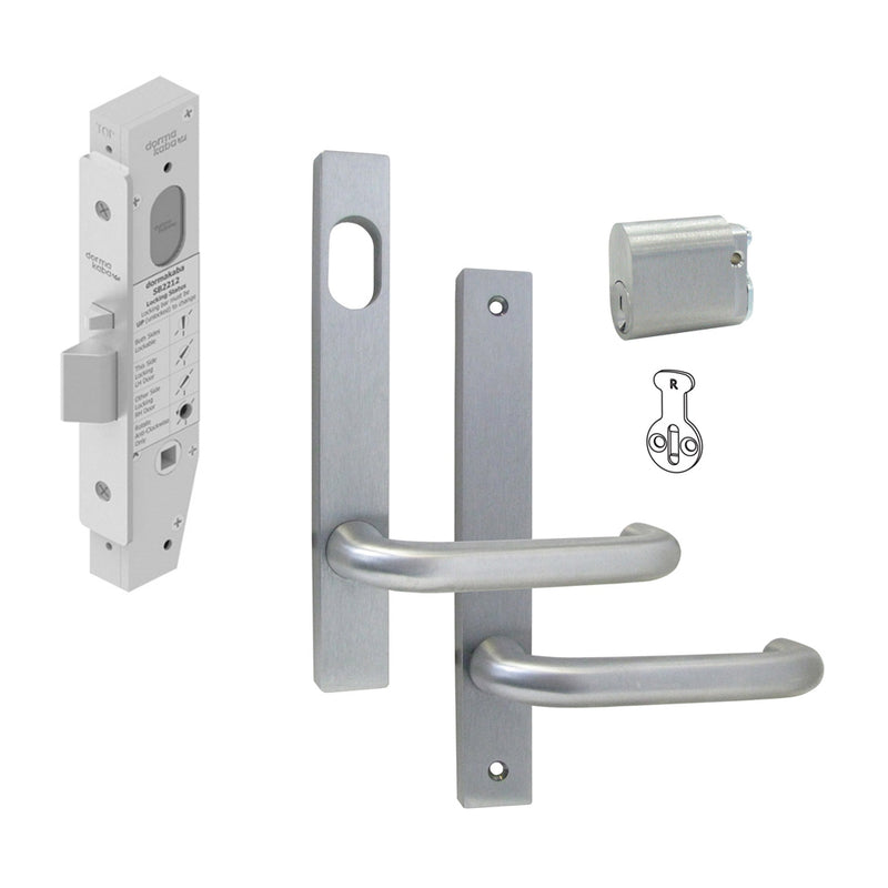 KABA STOREROOM LOCK SET SATIN CHROME PLATE SBM2KIT80