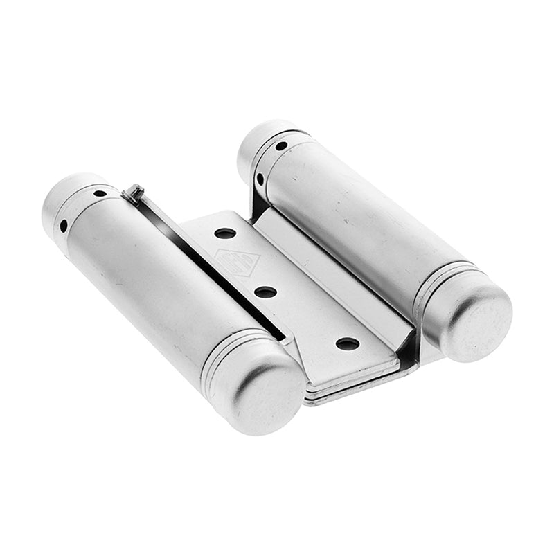 HFH DOOR HINGE DOUBLE ACTION SPRING 75MM SATIN CHROME PAIR 4150-754