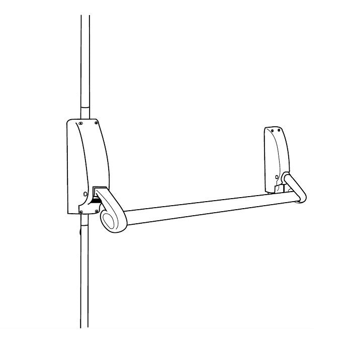 BRITON PANIC BAR B376E-D/SE SINGLE DOOR WITH OUTSIDE DOOR TRIM LEVER B1413/LE