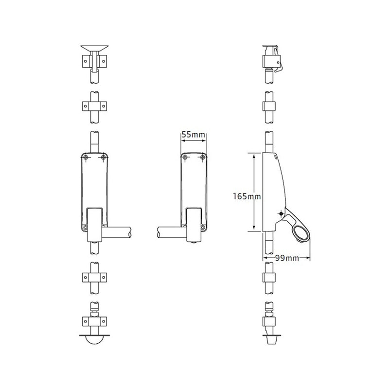 Briton B377 Panic Bolt Knob with Cylinder Door Lock Pack