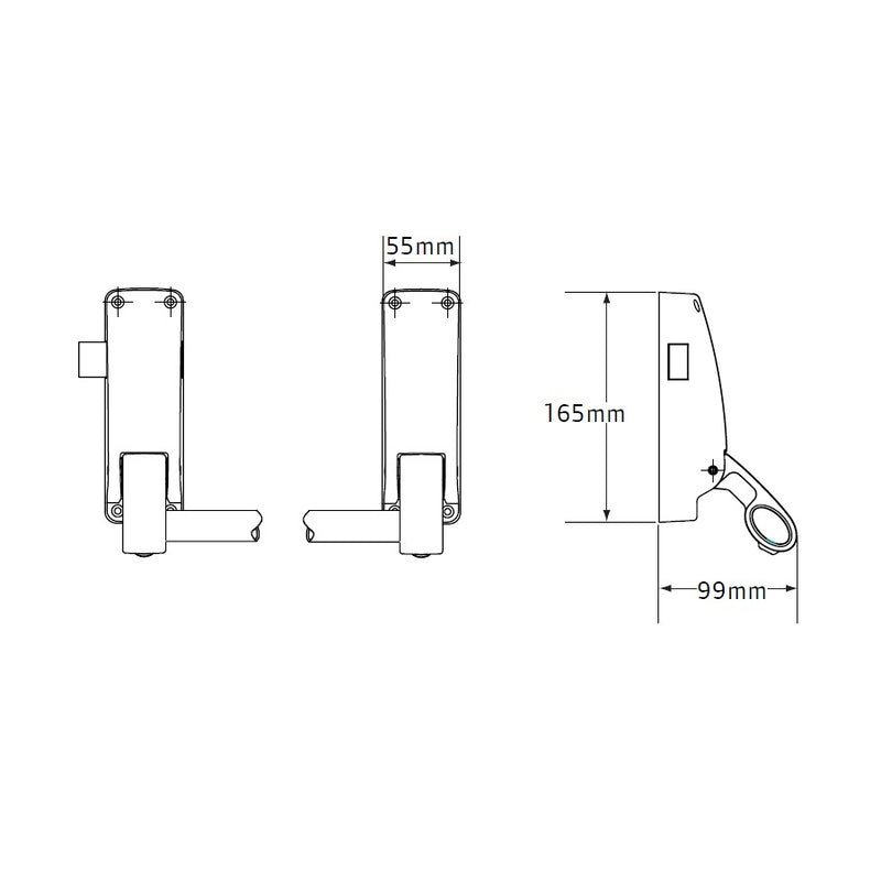 BRITON DOOR LOCK PACK PANIC LATCH B378E/SE OUTSIDE KNOB WITH CYLINDER B1413/KE