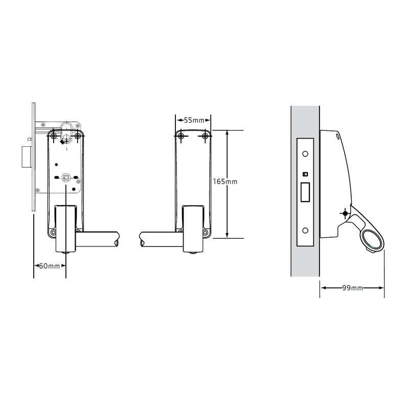 BRITON EXIT DOOR PACK B379 PANIC BAR MS2 MORTICE LOCK KEY ENTRY ACCESS ONLY