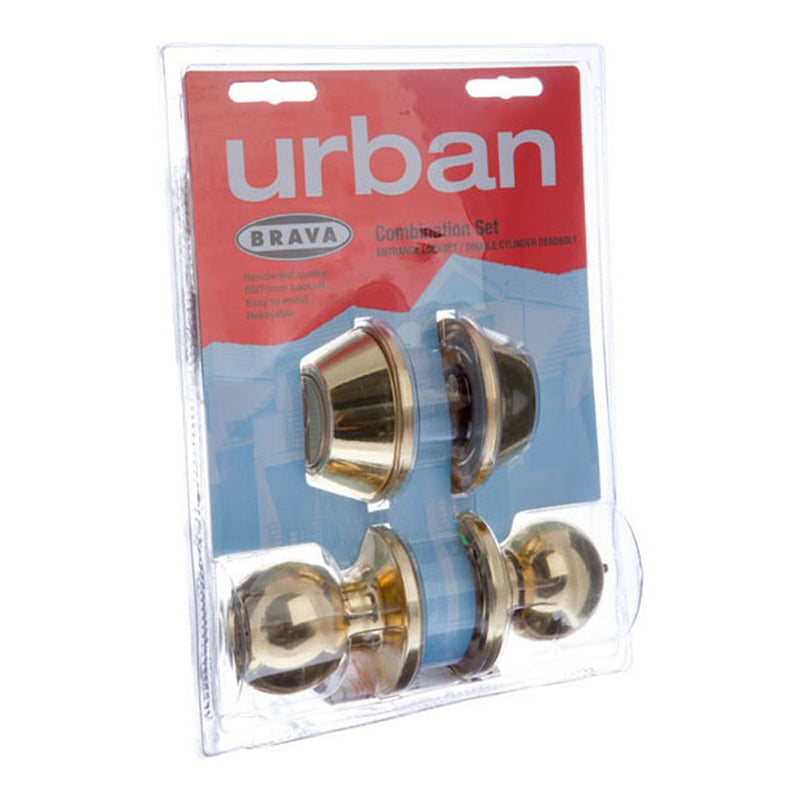 Brava BRT3732DP Urban Entrance Knob Deadbolt Combo Set