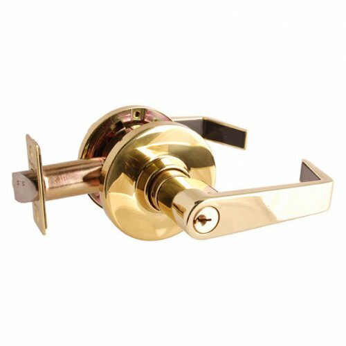 BRAVA METRO ENTRANCE LEVER SET EL6100PB60 FIRE RATED 60MM BACKSET POLISHED BRASS