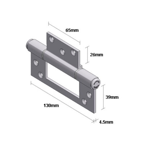 MCCALLUM DOOR HINGE HEAVY DUTY ALUMINIUM FAST-FIX 130MM A105