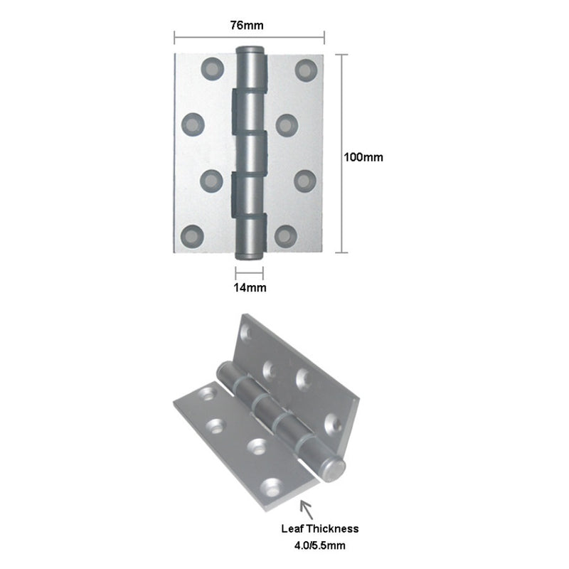 MCCALLUM AB50 DOOR HINGE ALUMINIUM BUTT 100MM A150