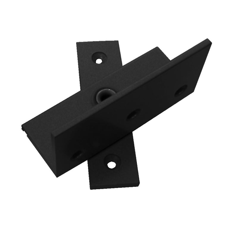 McCallum P435-BLK Angle Shoe Door Aluminium Pair Black  Pivot Hinge