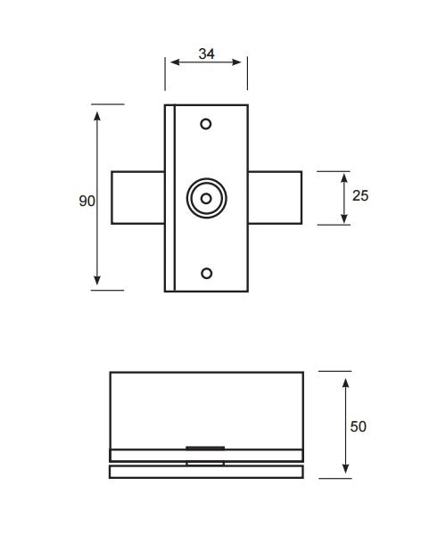 McCallum P435 Aluminum Pair Angle Shoe Door Pivot Hinge