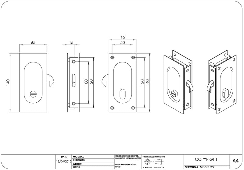 MADINOZ CSL29 CAVITY SLIDING LOCKS