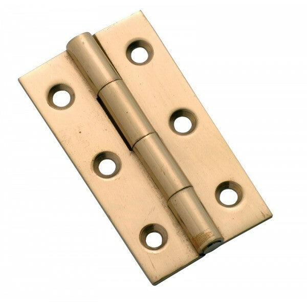 TRADCO 3752PB HINGE FIXED PIN POLISHED BRASS 50X28MM