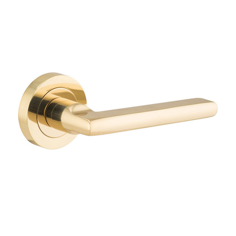 IVER BALTIMORE DOOR LEVER HANDLE ON ROUND ROSE - CUSTOMISE TO YOUR NEEDS