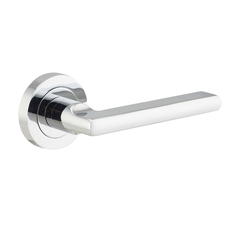 IVER BALTIMORE DOOR LEVER HANDLE ON ROUND ROSE - CUSTOMISE TO YOUR NEEDS