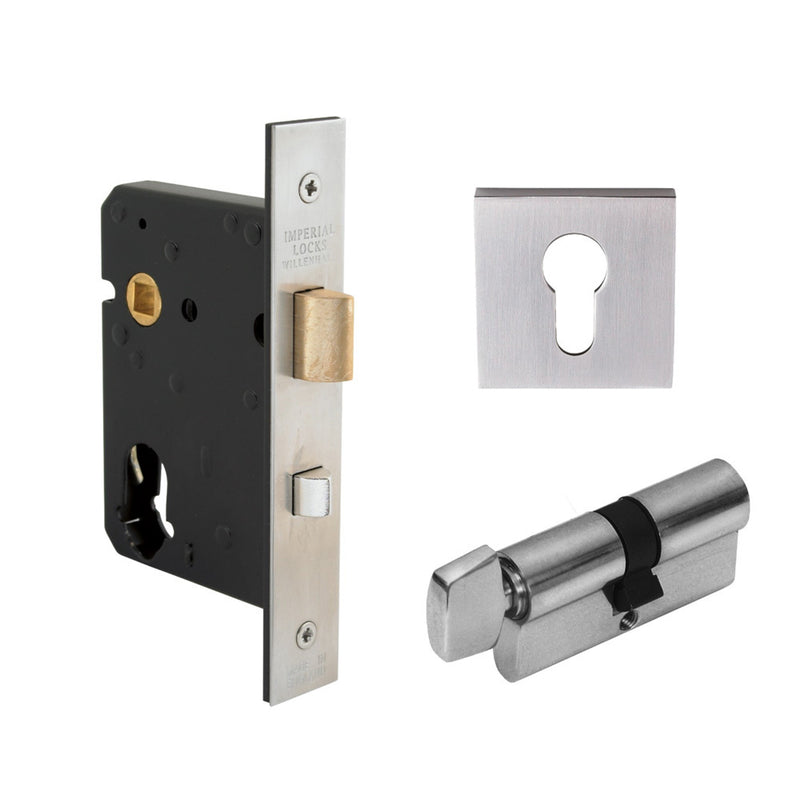 ZANDA SQUARE HEAVY DUTY NIGHT LATCH LOCK KIT - AVAILABLE IN VARIOUS FINISHES