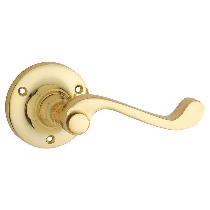 Tradco 1007 Milton Lever on Rose 63mm Polished Brass